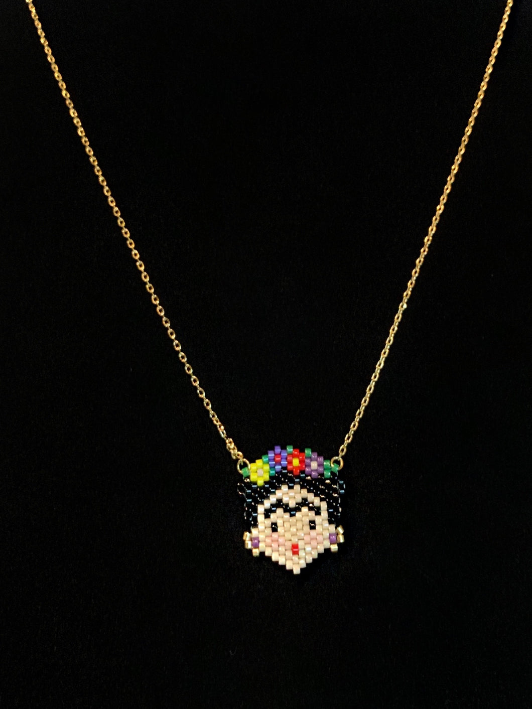 Frida Kahlo Necklace (gold dipped)