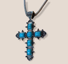 Load image into Gallery viewer, Teal Western Cross
